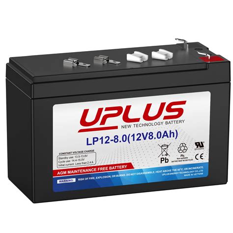 Buy UPLUS12 Volt 8AH Rechargeable AGM Battery LP12-8, 12v 7ah SLA ...