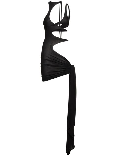 Jersey cutout mini dress - MUGLER - Women | Luisaviaroma