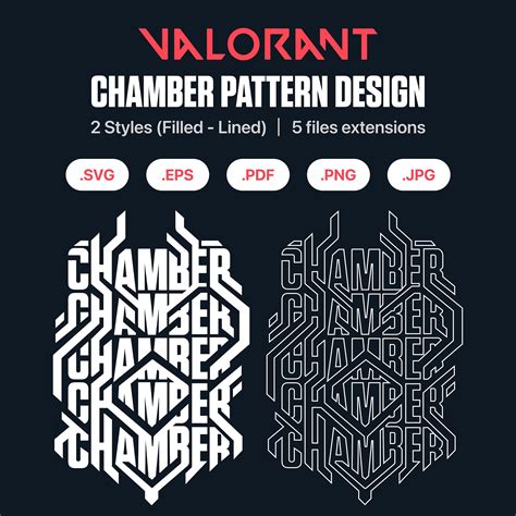 Valorant Chamber Agent Pattern Design SVG EPS PDF Png Riot Games Download Vector Pattern ...