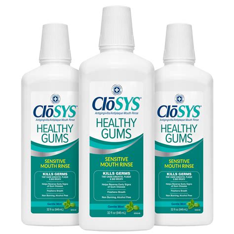 Free Shipping! Closys Healthy Gums Mouthwash Non-Irritating Antiplaque ...