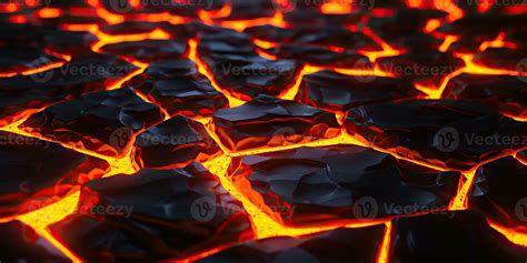 Molten lava texture background. Ground hot lava. Burning coals, crack surface. Abstract nature ...