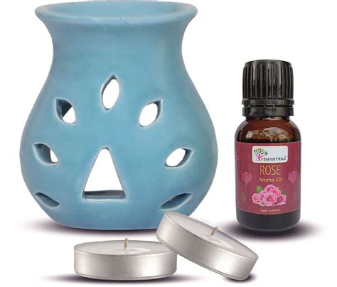 Lifemantraa Ceramic Aroma Diffuser for Home Fragrance Burner with Rose ...