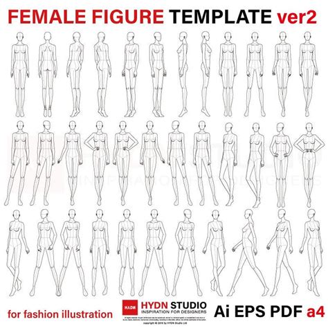 Body Template Drawing Female - Printable Calendars AT A GLANCE