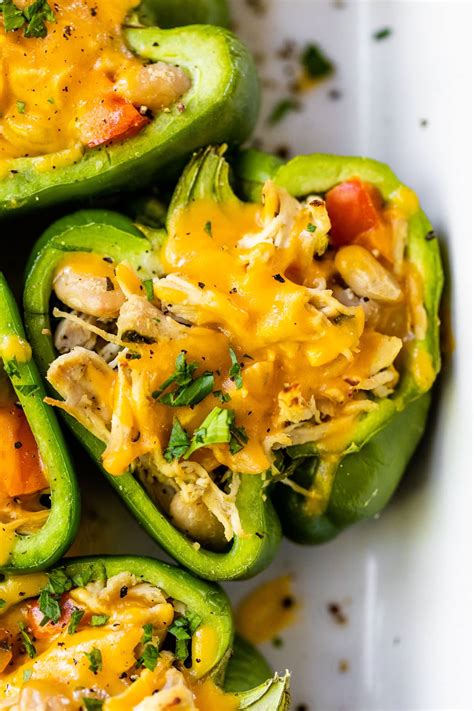 Chicken Stuffed Peppers with White Beans - Recipe Chronicle