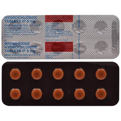 Bromhexine Hydrochloride 8mg - Strip of 10 Tablets : Amazon.in: Fashion