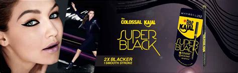 Maybelline New York Colossal Kajal, Super Black, 0.35g And Maybelline ...