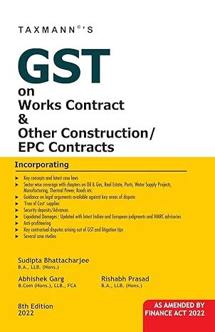 Buy Taxmann's GST on Works Contract & Other Construction/EPC Contracts ...