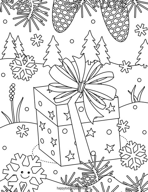 Free Printable Christmas Coloring Pages - Happy Toddler Playtime