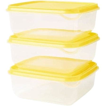 Buy Ikea Plastic Containers - 20 oz, 3 Piece, Yellow Online at Low ...