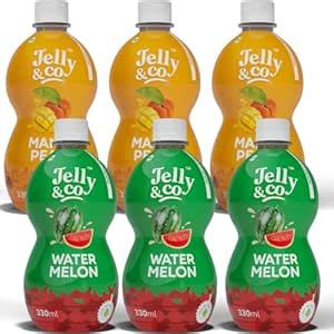 Jelly & Co Combo of Mango and Peach Fruit Juice (330ml) & Watermelon ...