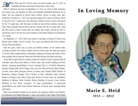 In Loving Memory - Fratzke & Jensen Funeral Home