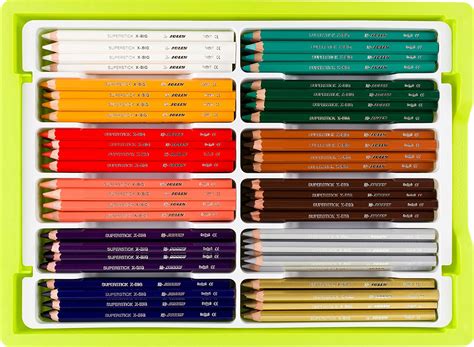 Jolly X-Big Premium Jumbo Colored Pencils with Stackable Storage Box ...