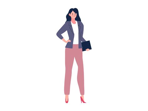 Career Woman Cartoon Illustration Grafik Von Musbila · Creative Fabrica