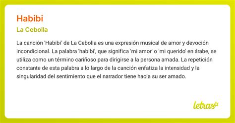 Significado de la canción HABIBI (La Cebolla) - LETRAS.COM