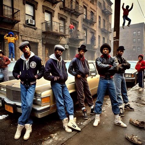 Vintage Hip Hop B-boy Street Scene Poster - 80s Urban Style Art Print ...