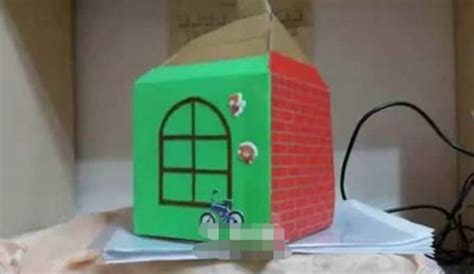 酸奶盒怎么废物利用 手工制作小房子灯笼_爱折纸网