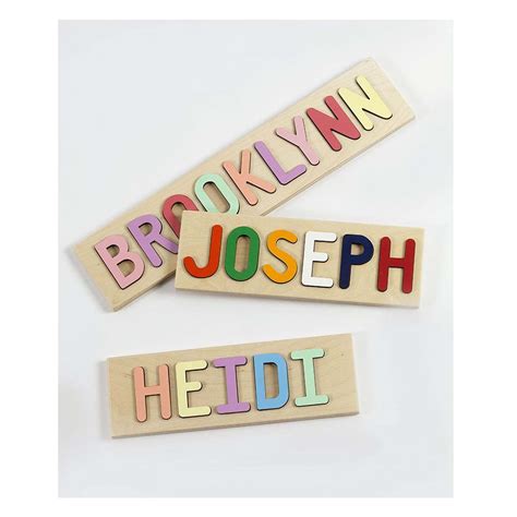Personalized Wooden Name Puzzle - Available with/without Pegs.