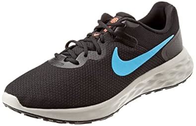 Buy Nike Mens Revolution 6 Nn Black/Laser Blue-Cobblestone Running Shoe ...