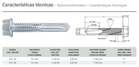 TORNILLO VIGA AUTO. 5,5 x 60 ZN – Torchapa
