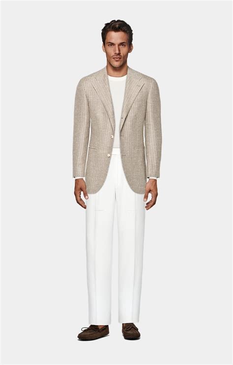 Taupe Relaxed Fit Roma Blazer in Wool Linen Silk | SUITSUPPLY ...