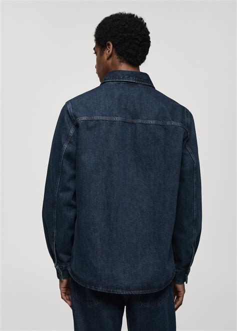 Regular-fit denim overshirt - Men | MANGO USA