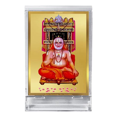 Diviniti 24K Gold Plated Raghavendra Swamy Frame For Car Dashboard, Ho ...