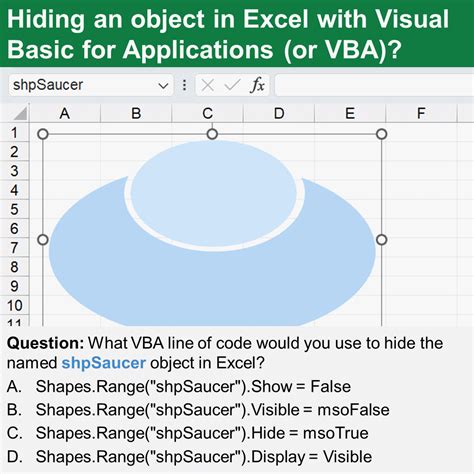 Hide object with VBA in Excel - Quiz - Excel Effects
