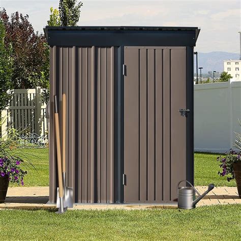 Bayfeve 3-ft x 5-ft Garden Shed Galvanized Steel Storage Shed at Lowes.com