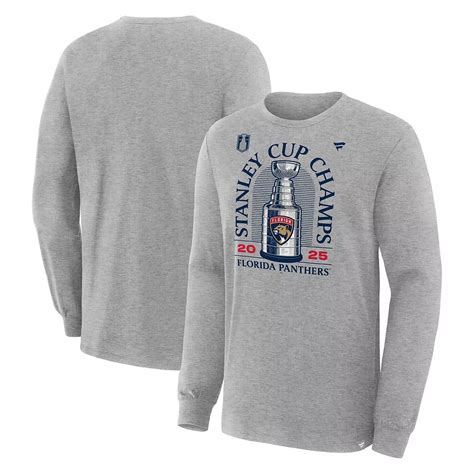 Men's Fanatics Heather Gray Florida Panthers 2025 Stanley Cup Champions ...
