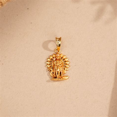925 Silver Murugan Pendant Gold Plated | Hindu God Jewelry