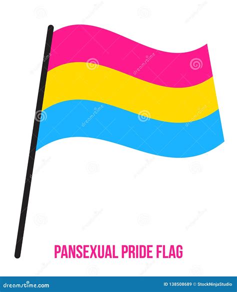 Pansexual Pride Flag in Vector Illustration. Symbol for the Pansexual ...