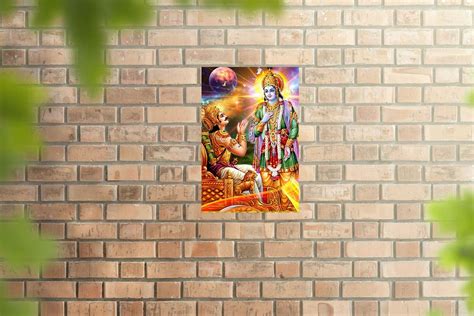 Yellow Alley? Hindu Religious Poster|Lord Krishna and Arjuna in ...