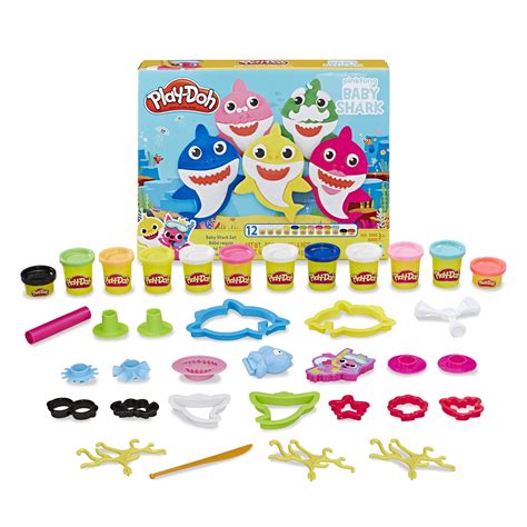 Buy Play-Doh Pinkfong Baby Shark Set with 12 Non-Toxic Cans (22 oz ...
