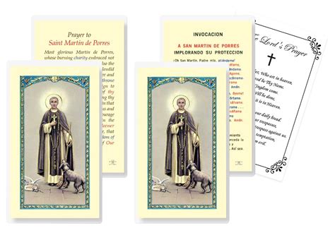Buy St Martin Prayer Card - Laminated San Martin De Porres Prayer Card ...