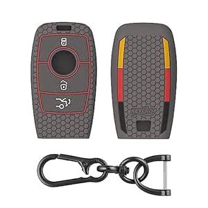 Keycare Silicone Key Cover and zinc Alloy Keychain fit for Mercedes ...