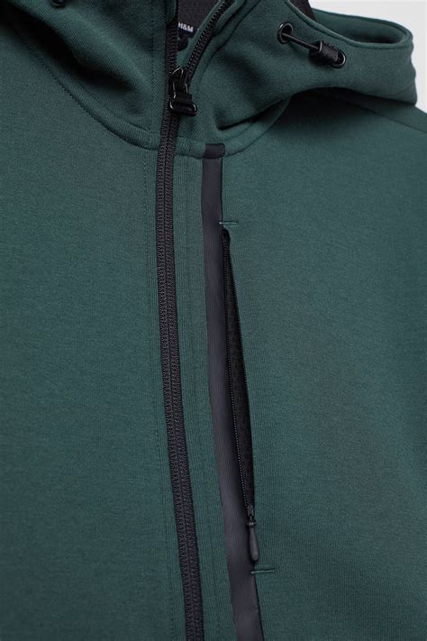 Sporty hooded jacket - Dark green - Men | H&M IN