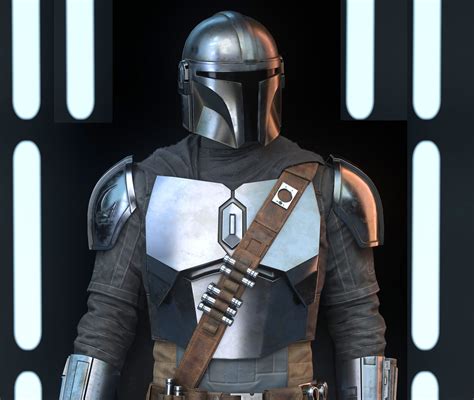 3D model Mandalorian Realistic 3D Model Low Poly star wars armor VR ...