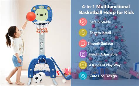 Buy KIDS WONDER 4 in 1 Kid Basketball, Multi Activity Sports with ...
