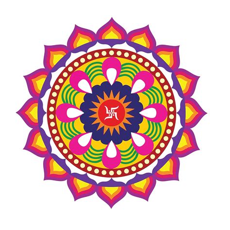 Buy woopme® Rangoli Floor Sticker Home Door Entrance Art for Pooja Room ...