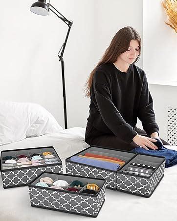 House of Quirk Foldable Storage Box Drawer Divider Organizer Closet ...