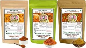 Maharaja 100% Pure & Natural Sambar Powder, Rasam Powder & Pav Bhaji ...