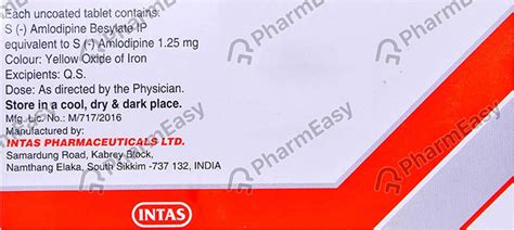 Espin 1.25 MG Tablet (10): Uses, Side Effects, Price & Dosage | PharmEasy