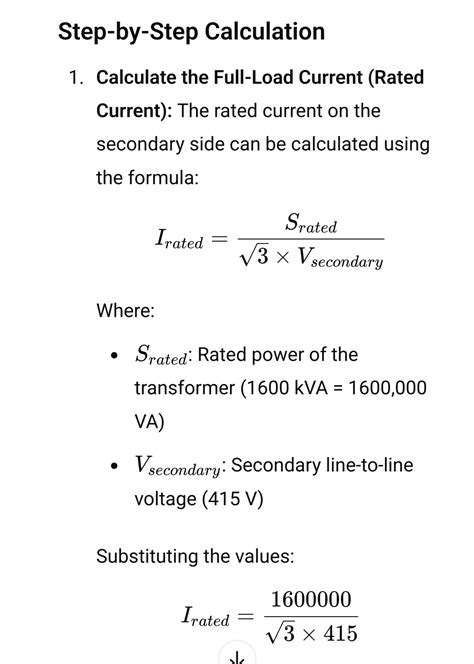 Transformer Fault Current Calculation