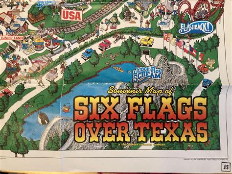 Six Flags over Texas map, circa 1987-92 : r/MapPorn