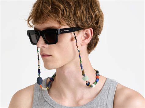 ANCIENT-STONE BEADED SUNGLASSES CHAIN STRAP IN MULTI-COLOUR in MULTI ...