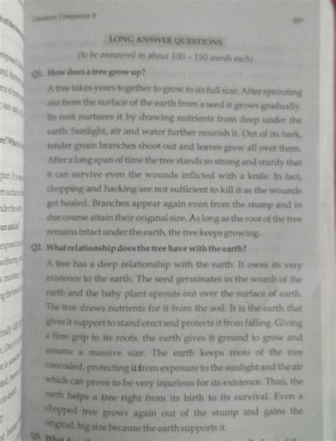 Class9 extra questions from on killing a tree - Brainly.in
