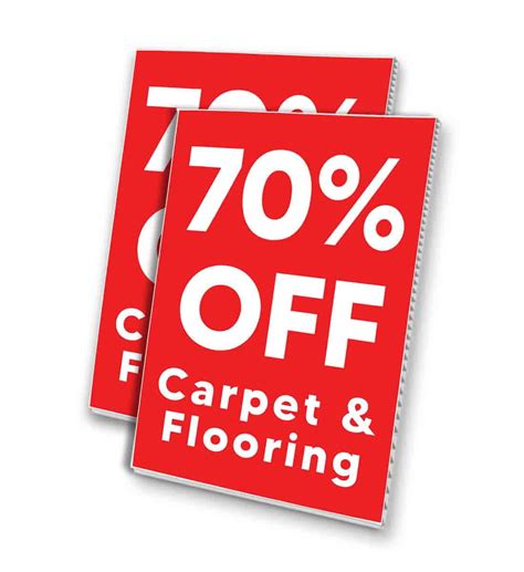 70 Percent Off Carpet and Flooring (24" X 36") 4mm Corrugated Plastic ...