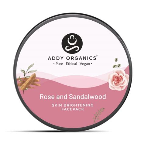 Addy Organics Rose & Sandalwood skin Brightning Facepack, Daily ...