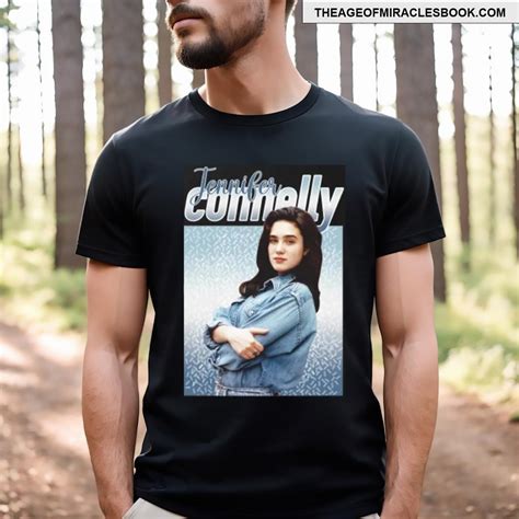 Jennifer Connelly 80s Blue Vintage Aesthetic Style T-shirt