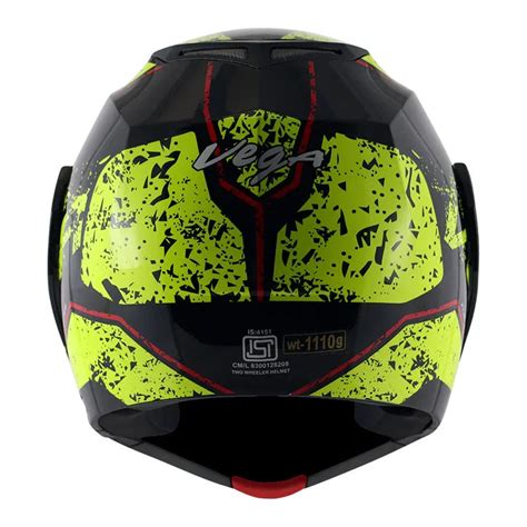 Vega Crux Dx Victor Black Neon Yellow Helmet | Shop Helmets at ...